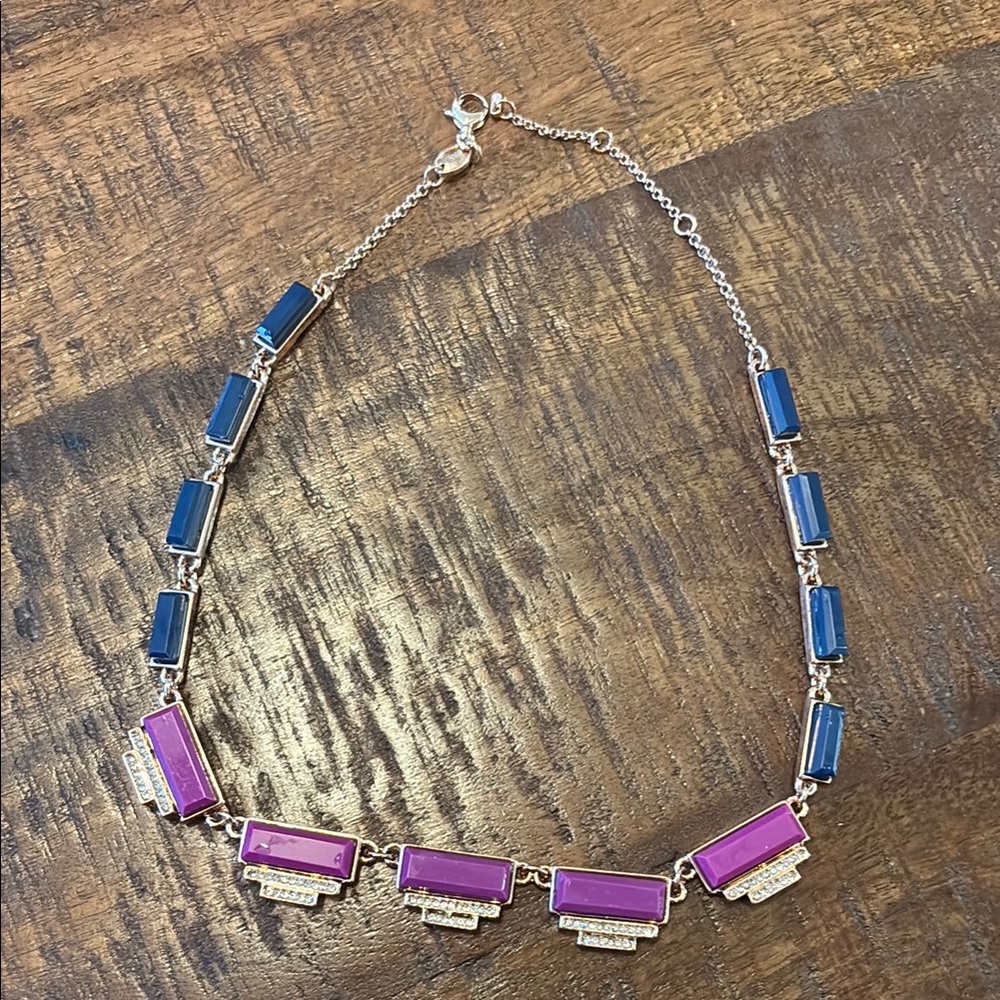 Purple and Blue Necklace from Fossil